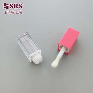 SLS009-6.5ML Square Shape Cute Mini Plastic Makeup Lip Gloss Gel Bottle