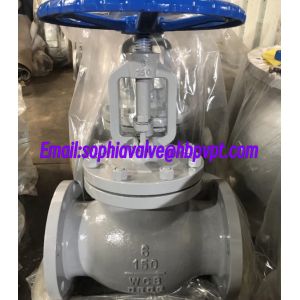 WCB cast steel metal seal globe valve 6'' and 8''