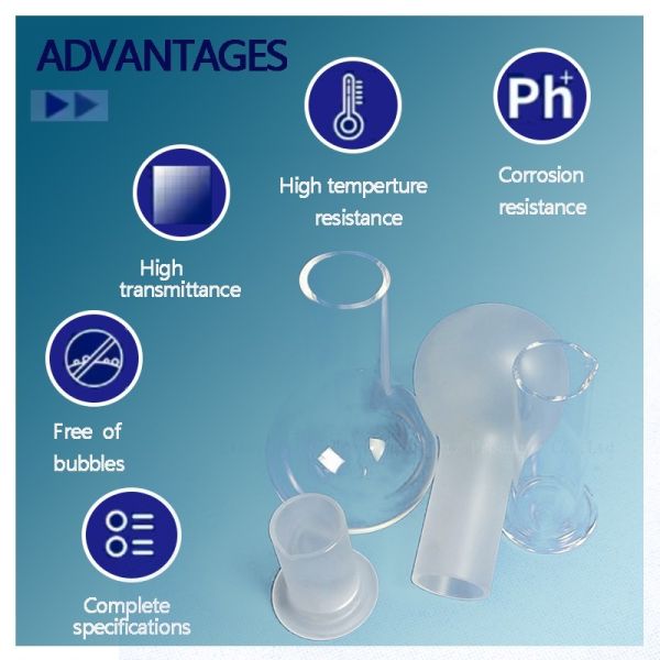 Buy Custom 50-5000ML Quartz Glass Round Bottom Long Neck Flask at wholesale prices