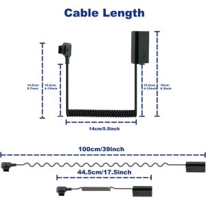 Alvin's Sony NP-FZ100 D-Tap Coiled Dummy Battery for A7/A9/FX3 Series