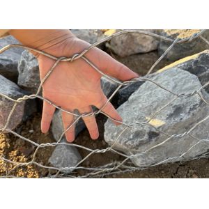 Galvanized 2x1x1m Gabion Wire Mesh Box 80x100mm Hexagonal