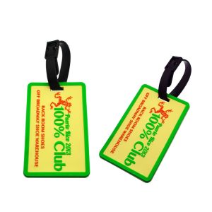 Cute Cartoon Design Soft PVC Rubber Silicone Made 3D Logo Embossed Luggage