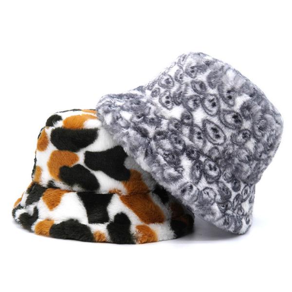 Outdoor Leisure Fisherman Wide Brim Bucket Hats Windproof Winter Women Fur Bucket Hat Cap Bulk