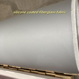 Flame Retardant Silicone Coated Fiberglass Fabric with Thermal Insulation and