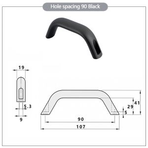 Aluminum Industrial Cabinet Hardware Pulls Matte Silver