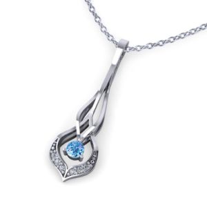The Artistic Airy Design Of This Whimsical Blue Topaz Pendant