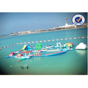 Customized Inflatable Water Parks , 0.9mm PVC Water Playground Equipment