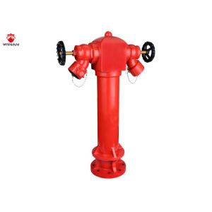 Pillar Fire Suppression Valve , Red Epoxy Cast Iron Fire Hydrant Pressure Relief