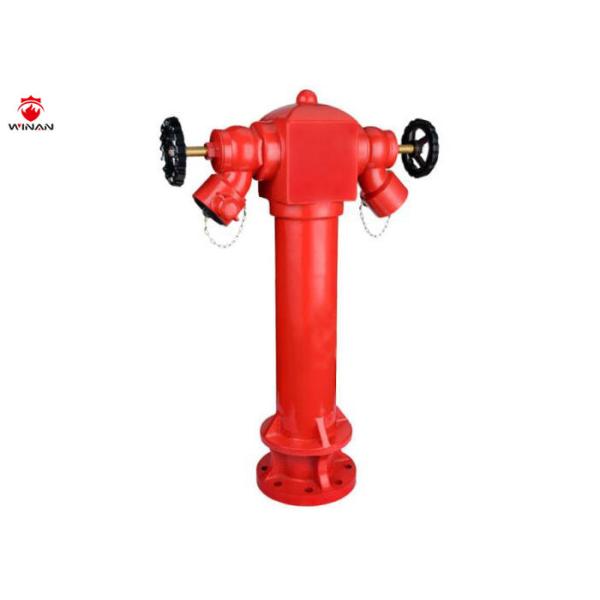 Pillar Fire Suppression Valve , Red Epoxy Cast Iron Fire Hydrant Pressure Relief
