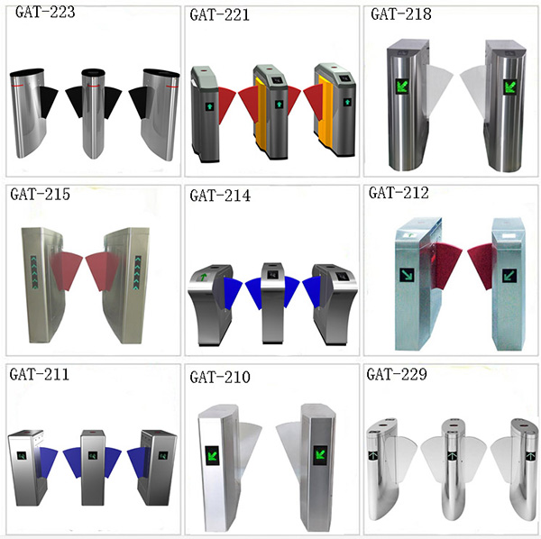 Automatic Flap Barrier Gate Flap Turnstile With Fingerprint Ticket Or IC Card