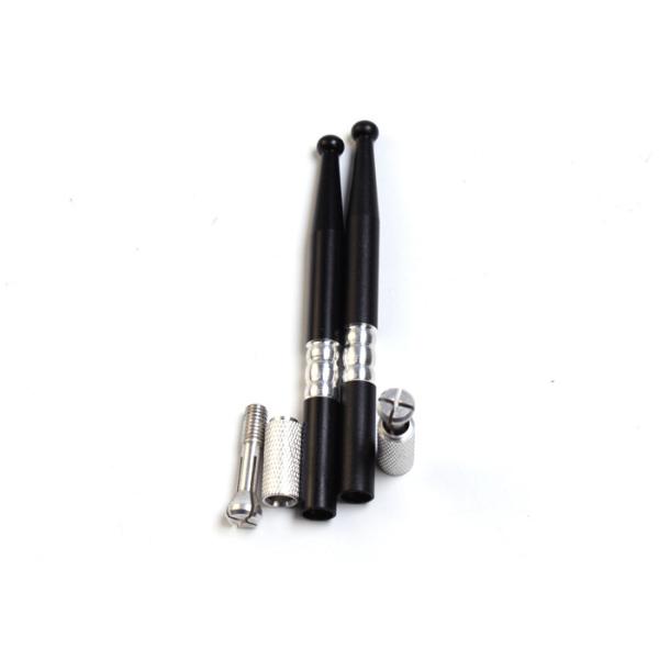 PMU New Invention Black Manual Tattoo Pen For Eyebrow Lightweight With Aluminium Handle