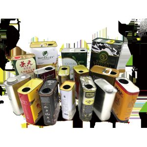 Custom Empty 500ml 750ml 1L 3L Square Rectangular Olive Oil Tin Can with Plastic