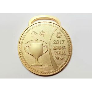 First Place Metal Custom Sports Medals 4mm Thickness With Trophy Cup Pattern