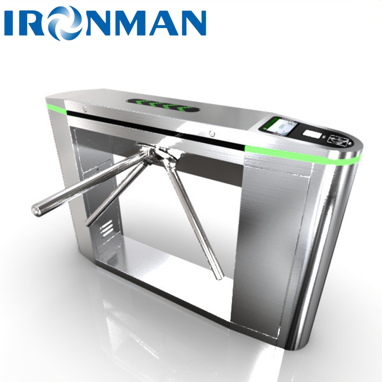 China Access Control Tripod Turnstile Gate With Card Reader Low Noise on sale