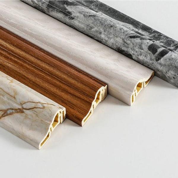 Polyvinyl Chloride White Laminate Skirting Board Moisture Resistant
