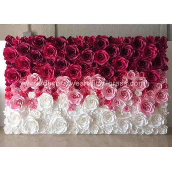 Buy 40x60cm Silk Artificial Flower Wall Panels For Wedding Venue at wholesale prices