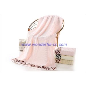 2016 Hot sale pretty Jacquard zebra textured bath towels
