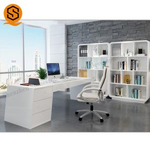 Sturdy Structure Solid Surface Office Furniture 3 Drawer Office Desk