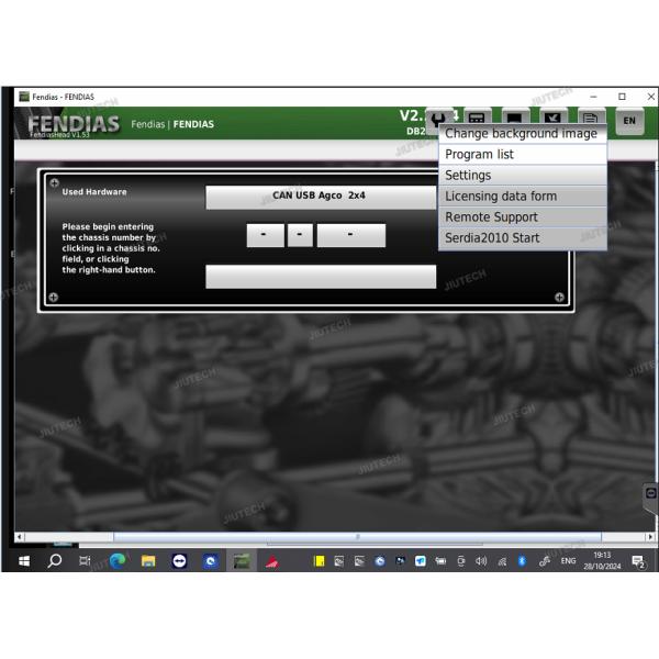 AGCO EDT Electronic Diagnostic Tool for Massey Ferguson Fendt Tractors CANUSB Compatible