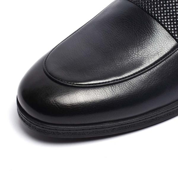 Anti Odor OEM Breathable Mens Leather Dress Shoes Dark Navy