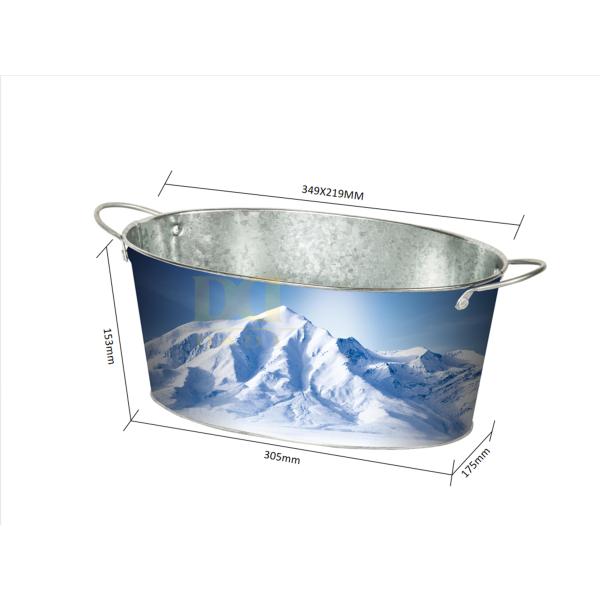 DADI 5L-15L Oval Champagne Tinplate Ice Bucket Cooler Embossing Champagne Bottle Coolers