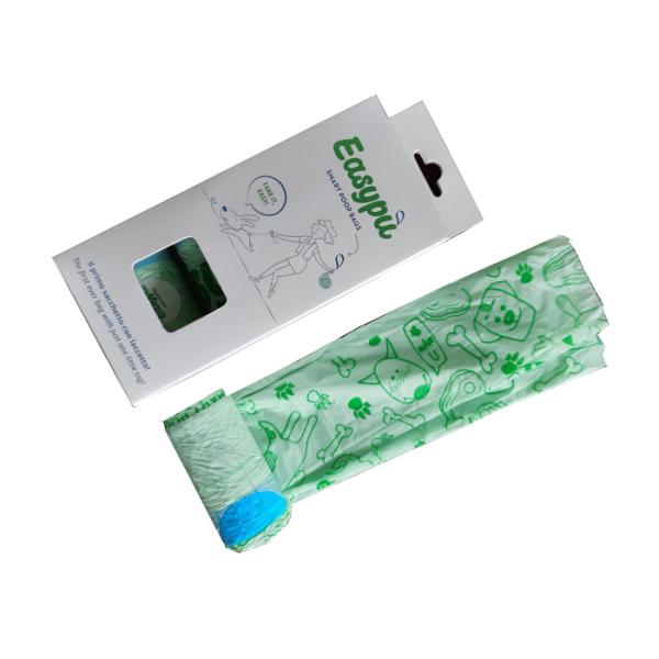 Light Green EN13432 Plastic Free Packaging Bags Biodegradable For Dog