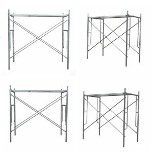 Q355 Steel Frame System Scaffolding 5'W x 6' 4"H Walk-Thru Style Yellow Powder