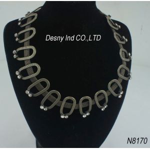 Quality Fashion Unisex Plastic Beads Titanium Jewelry Antique Bronze Necklace for sale