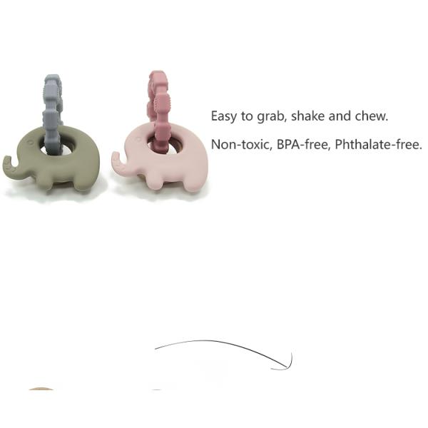 Easy Grip Shapes OEM Organic Teething Ring For Little Hands