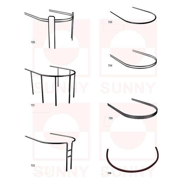 Stainless Steel Observation Elevator Handrails For Panoramic Passenger Elevator