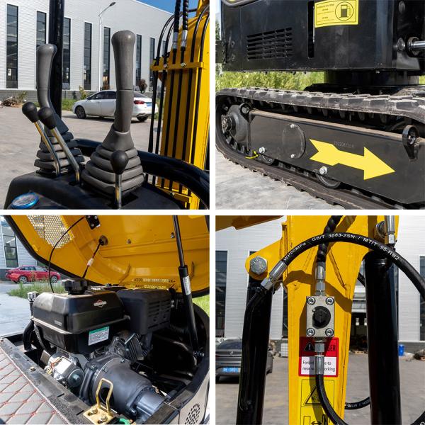 Boom Swing 1000kg Hightop Small Mini Excavator With Back Cover Opened