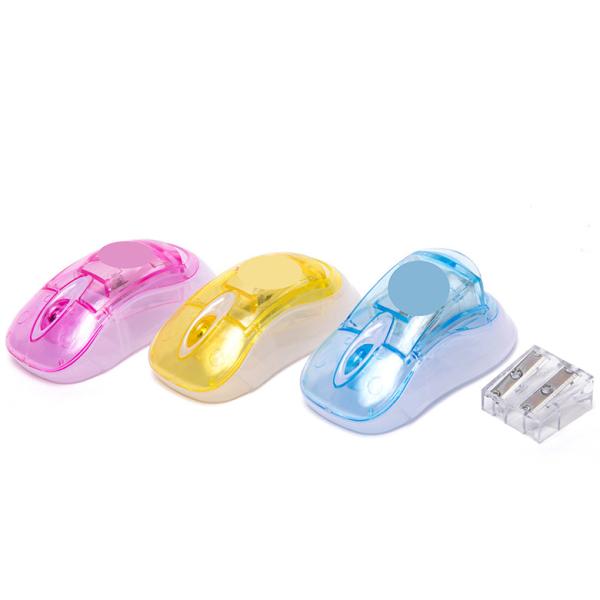 Buy Mouse Cute Shape Double Hole Kids Pencil Sharpener PS Plastic at wholesale prices