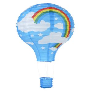 Quality Turquoise Rainbow Hot Air Balloon Paper Lantern for sale