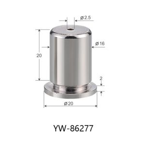 Three Holes Ceiling Plate Hardware M6 Female Thread Brass Plated Nickel YW86273