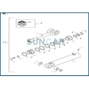 Quality 87363451 Steering Cylinder Service Kit fits CNH 821E 821F 821G for sale