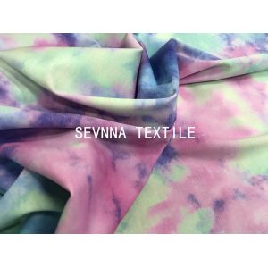 Tie Dyed Free Cuttable Stretchy 230GSM Yoga Wear Fabric