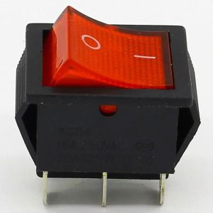Brass spare parts 6 pins rocker switch with lamp