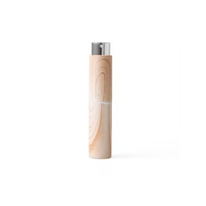 Quality Wooden small Twist And Spritz Atomiserbottle inner glass vial with top aluminum Sprayer for sale