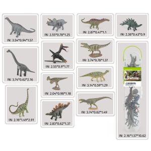 Dinosaur Model Playsets 12 PCS Mini Pachycephalus Stegosaurus Triceratops