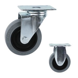 198lbs Capacity 100mm Caster Wheel , TPR Swivel Trolley Wheels
