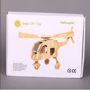 Children Solar Powered Helicopter 3D Puzzle Wooden Toys OEM/ODM
