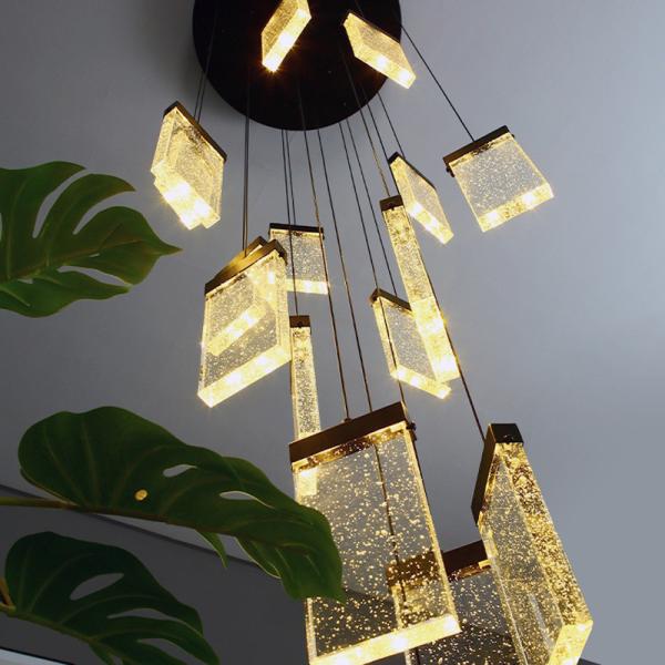 Bright Hotel Wedding Modern Crystal Pendant Light Length 20cm