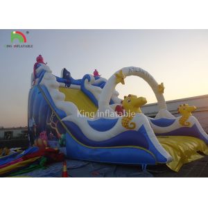Quality PVC Tarpaulin Blue Inflatable Bouncers Toddler Slide Playground Theme Park for sale