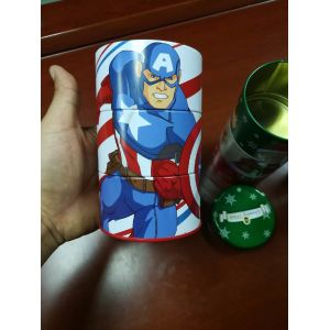 Barrel shape candy tin box with different design