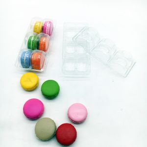 Custom Macaron Clear Tray Macaron Recyclable Packaging Transparent Box 6pcs