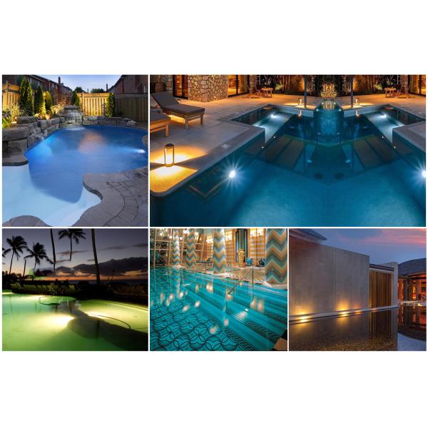 90LM IK10 Underwater Led Pond Lighting DC24V 3W Ss316l RGB DMX512