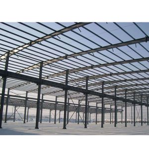 Prefabricated Industrial Metal Warehouse Multi Span Structural Steel Beams And
