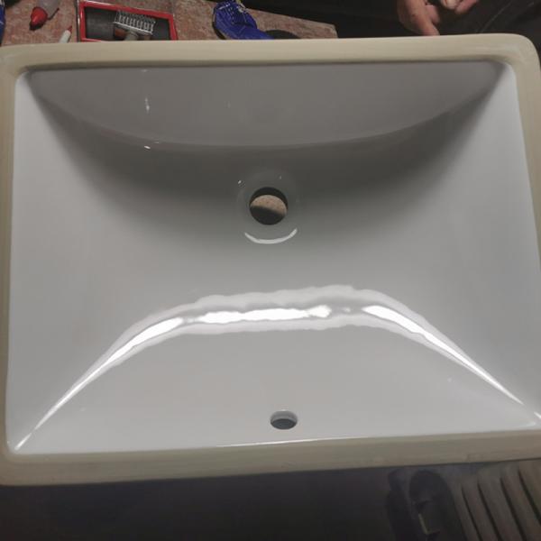 Buy Porcelain Ada Compliant Commercial Bathroom Sinks Undermount Smooth Polished at wholesale prices