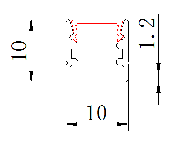 17 X 7mm LED Rigid Strip Light 24V Soft White LED Strip Lights With Groove PXG-1010H-M
