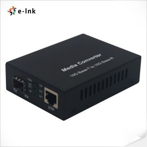 Fiber Media Converter 12VDC 5W 10G Base-T to 10G Base-R Support Jumbo Frame